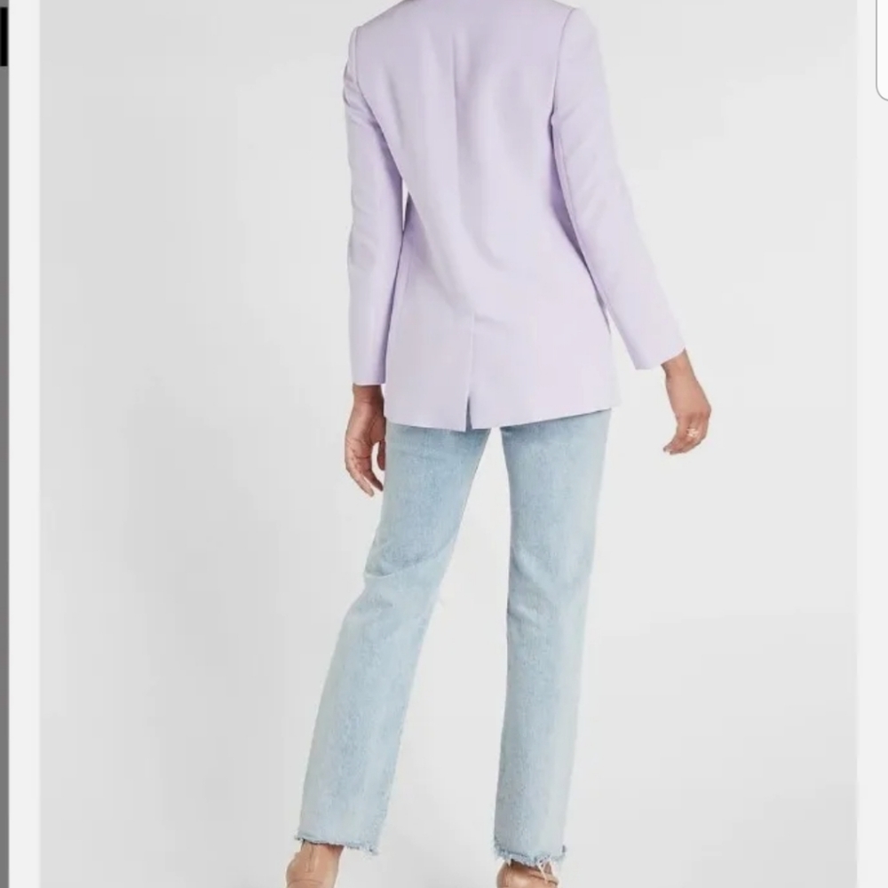 Express one button boyfriend lavander/lilac blazer - Picture 5 of 5